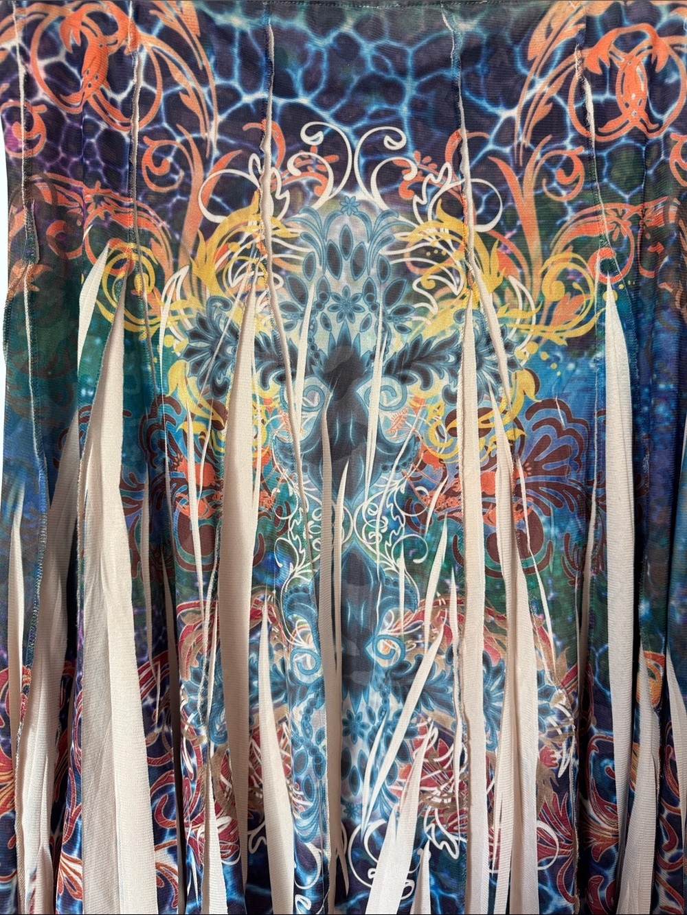 ONE WORLD Micro Mesh Graphic Skirt - Picture 3 of 10